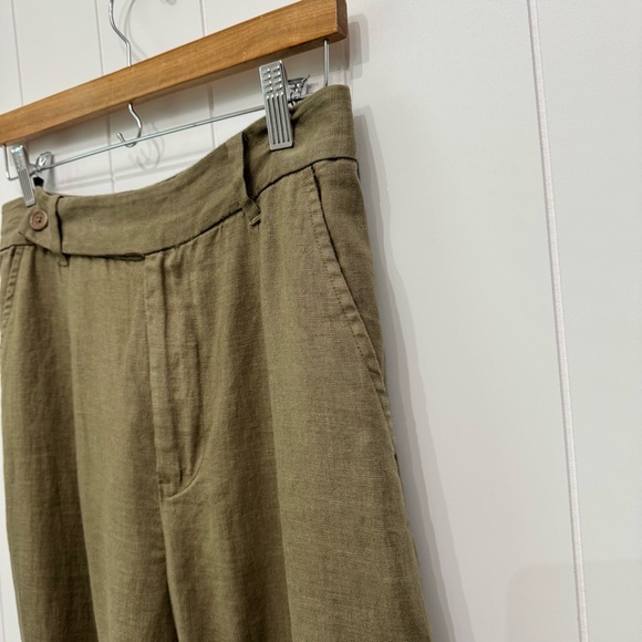 Madewell The Harlow High Rise Wide Leg Pant in 100% Linen in Distant Surplus 2 - Picture 5 of 16
